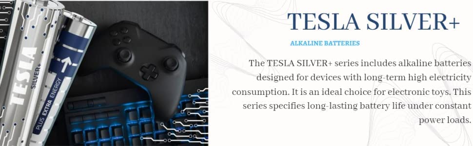 تسلا بطارية  ايه ايه ايه فضي  -  LR03/1.5 فولت، عبوة من 4 قطع