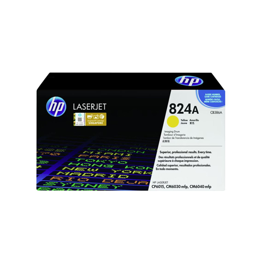 خرطوشة حبر HP 824A الأصلية الصفراء لطابعات LaserJet (CB386A)