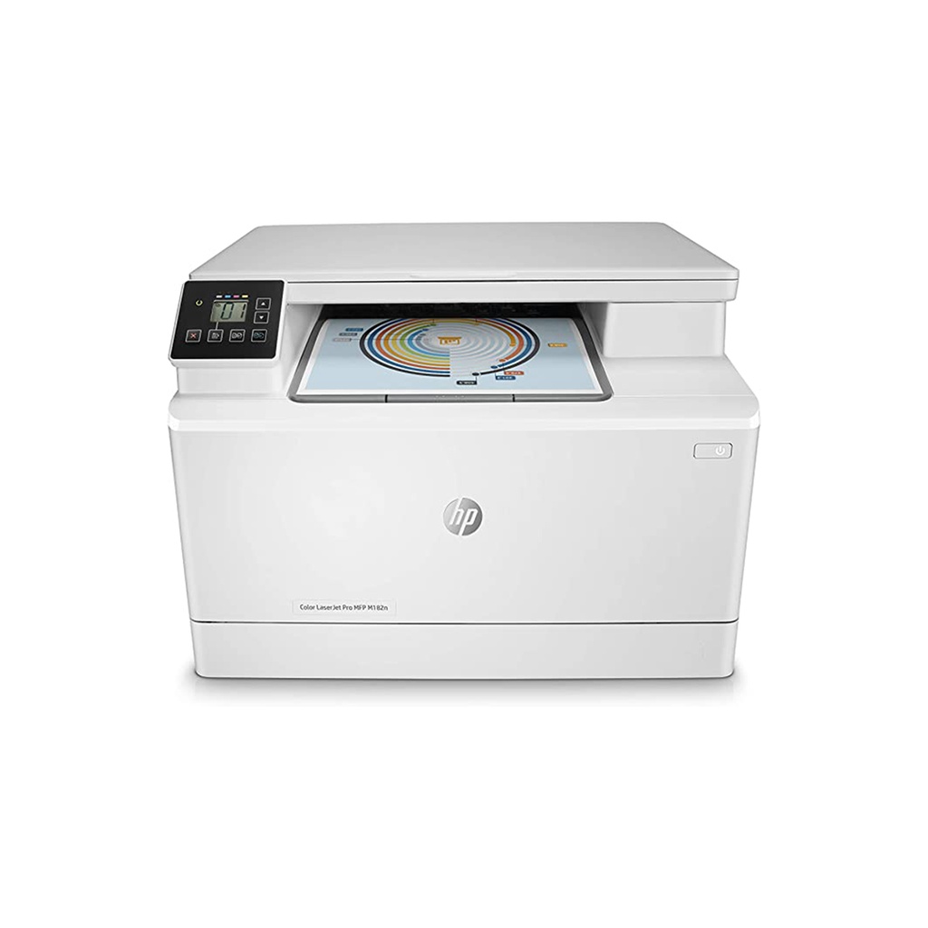 طابعة HP LaserJet Pro M182n (7KW54A) - طابعة ألوان متعددة الوظائف بكفاءة عالية للمكاتب الصغيرة