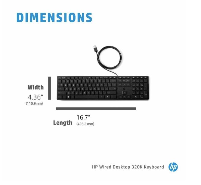 HP Wired Desktop 320K Keyboard (9SR37AA)