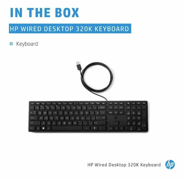 HP Wired Desktop 320K Keyboard (9SR37AA)