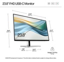 HP Series 5 Pro 23.8 inch FHD USB-C Monitor - 524pu (9D9V7AA) 
