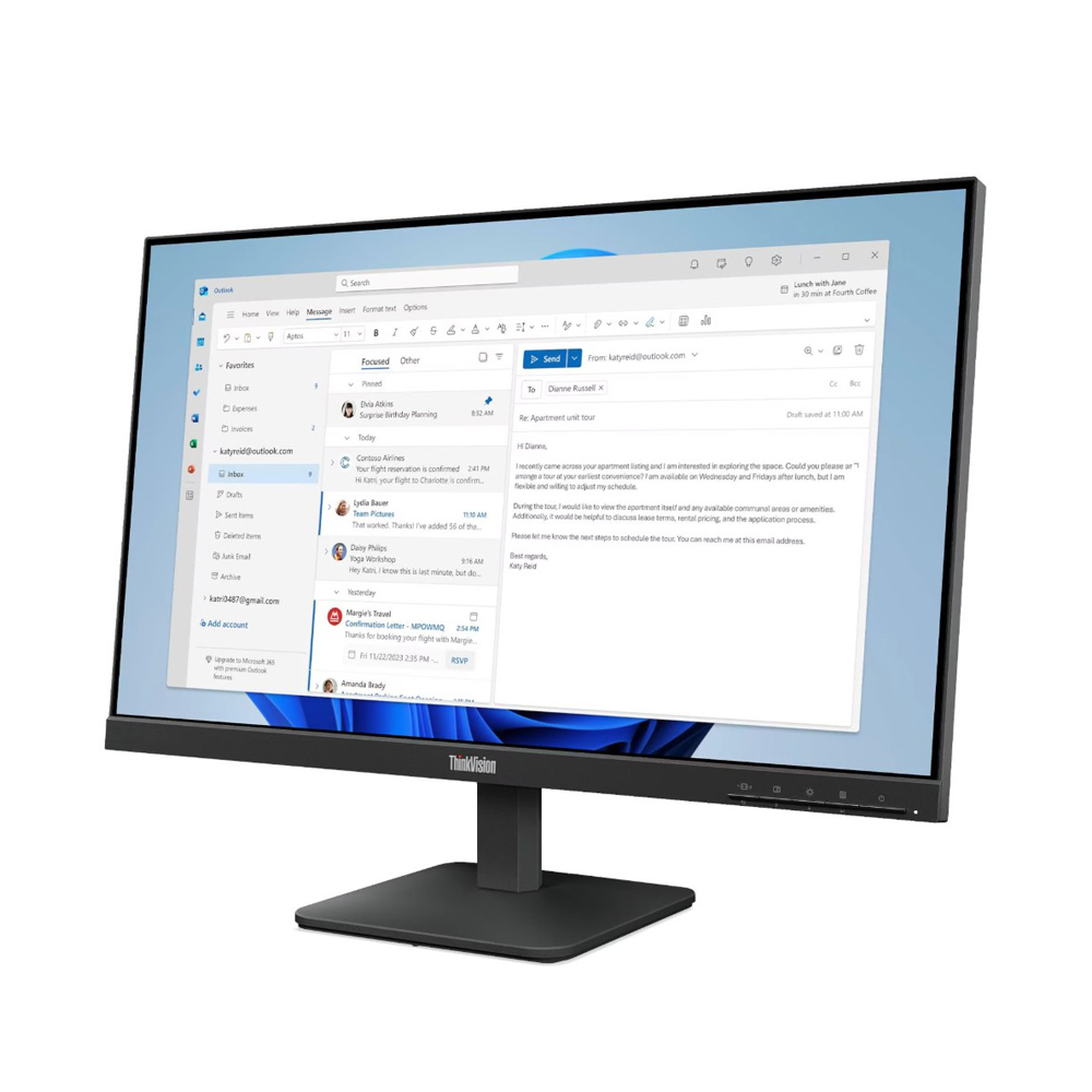 Lenovo ThinkVision S24-4e Monitor/23.8"FHD/ 16:9 VA/ Raven Black (64B5KAT1SD)