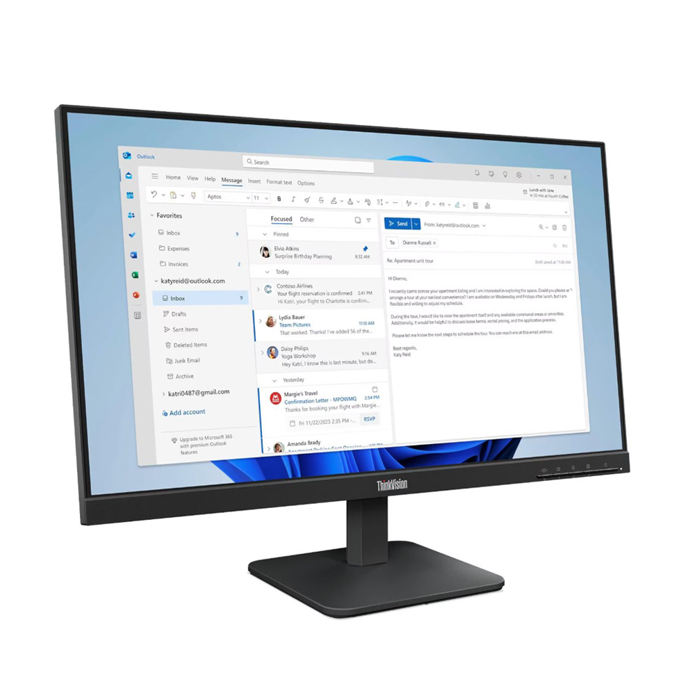 Lenovo ThinkVision S24-4e Monitor/23.8"FHD/ 16:9 VA/ Raven Black (64B5KAT1SD)