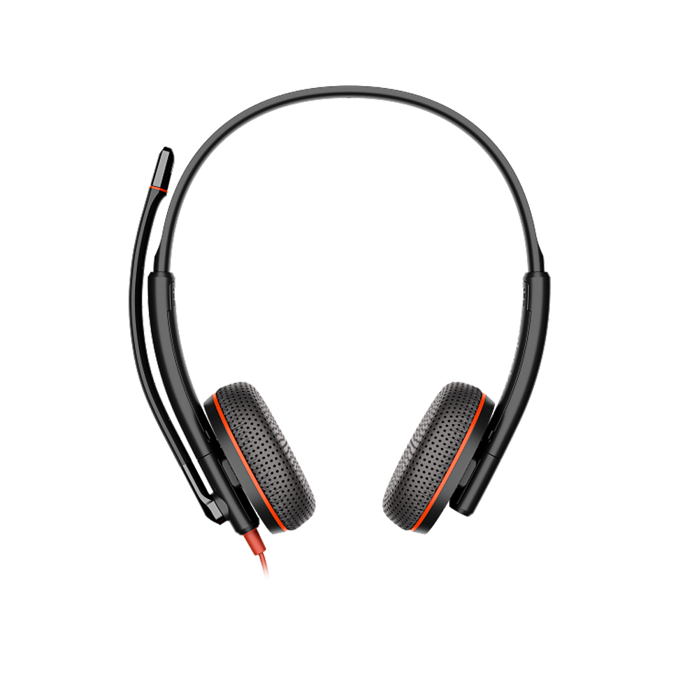 Poly Blackwire 3225 Stereo USB-C Headset +3.5mm Plug +USB-C/A Adapter (8X229AA) 