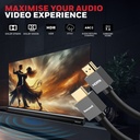 HDMI 1 Mtr with Ethernet – 2.0 Compliant Slim (HC000019/HDM/1M/BLK/SLM)