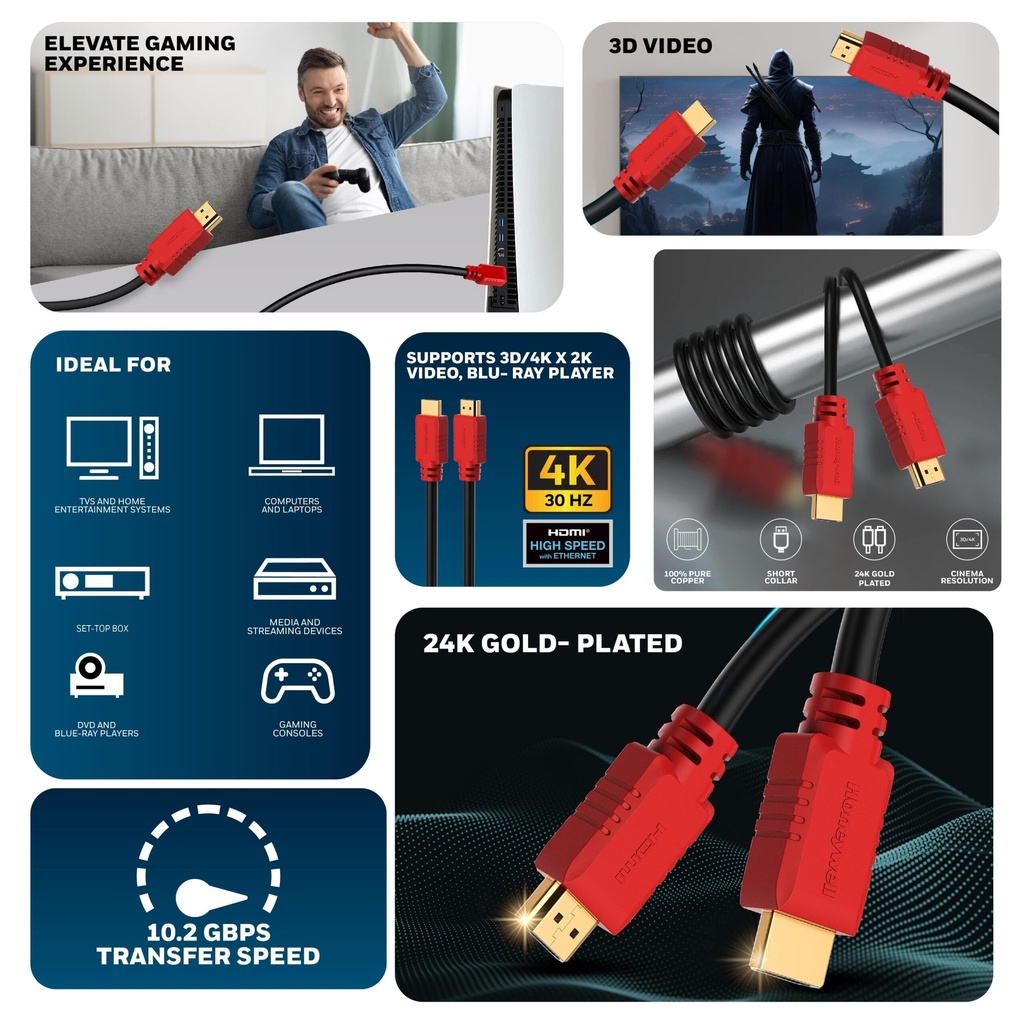 HDMI 5 Mtr with Ethernet (HC000003/HDM/5M/BLK)