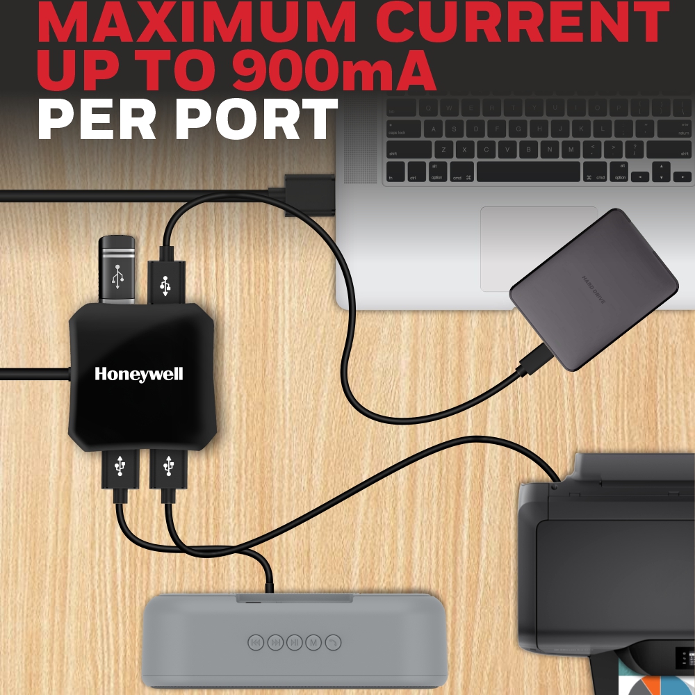 Honeywell Momentum 4 Port USB 3.0 Hub (HC000010/LAP/NPH/4U/3.0)