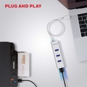 Honeywell Momentum Type-C To 4xUSB Port 3.0 Hub (HC000012/LAP/NPH/4U/WHT)