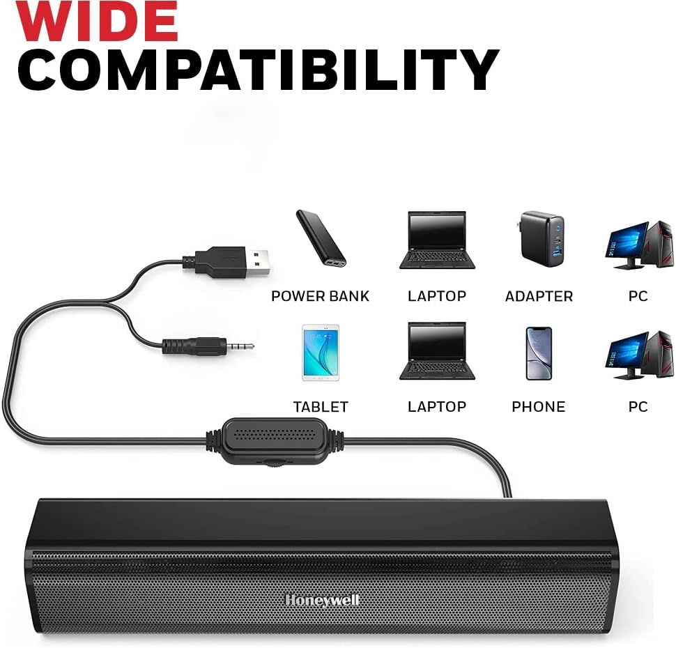 Honeywell Moxie V500 Soundbar (HC000255/AUD/SB/V500/BLK)