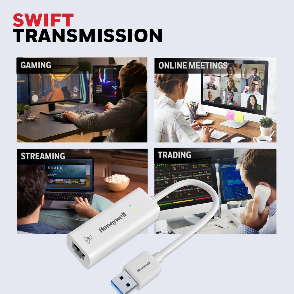 Honeywell USB 3.1 to Gigabit Ethernet Adapter (HC000010/ADP/WHT)