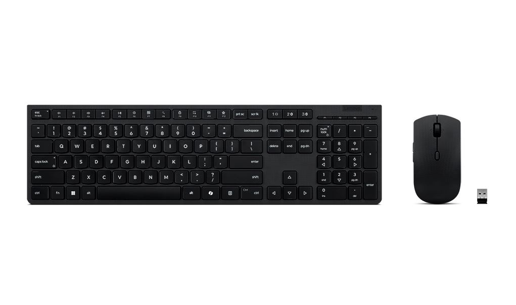 Lenovo Professional Wireless Rechargeable Combo Keyboard and Mouse-Arabic (4X31R64353)