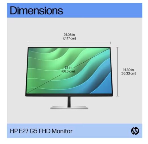 HP 27" Inch E27 G5 FHD Monitor (6N4E2AA#A2N)