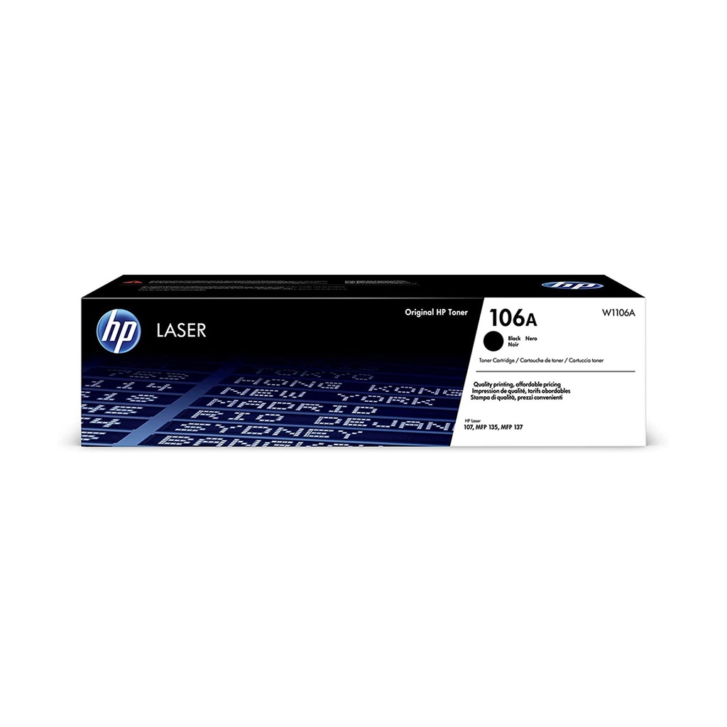 HP 106A Black LaserJet Toner Cartridge (W1106A)