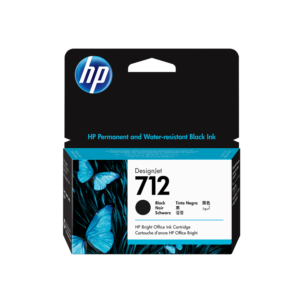 HP 712 38ml Black DesignJet Ink Cartridge