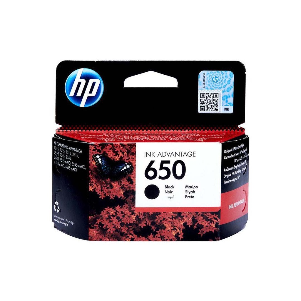 HP 650 High Yield Black Inkjet Cartridge (CZ101AK)