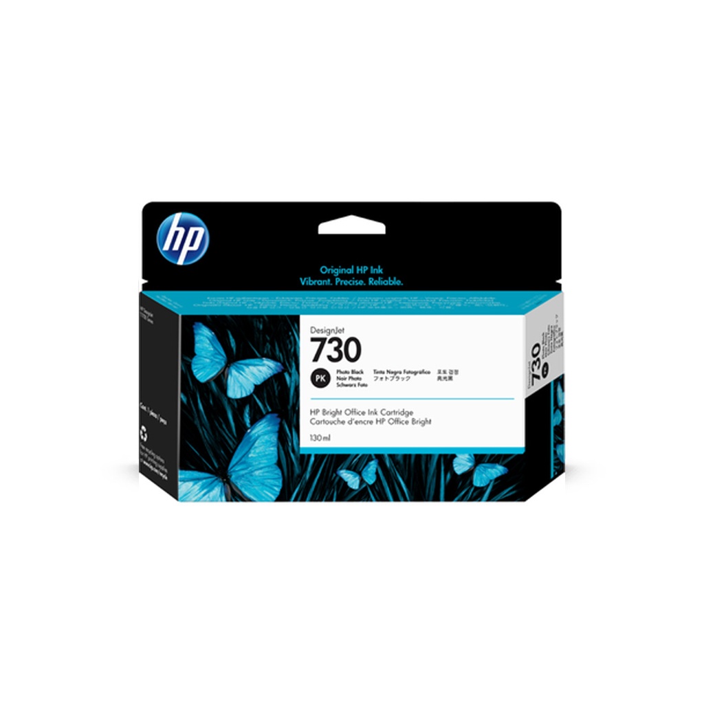 HP 730 Black 130ML Ink Cartridge (P2V67A)