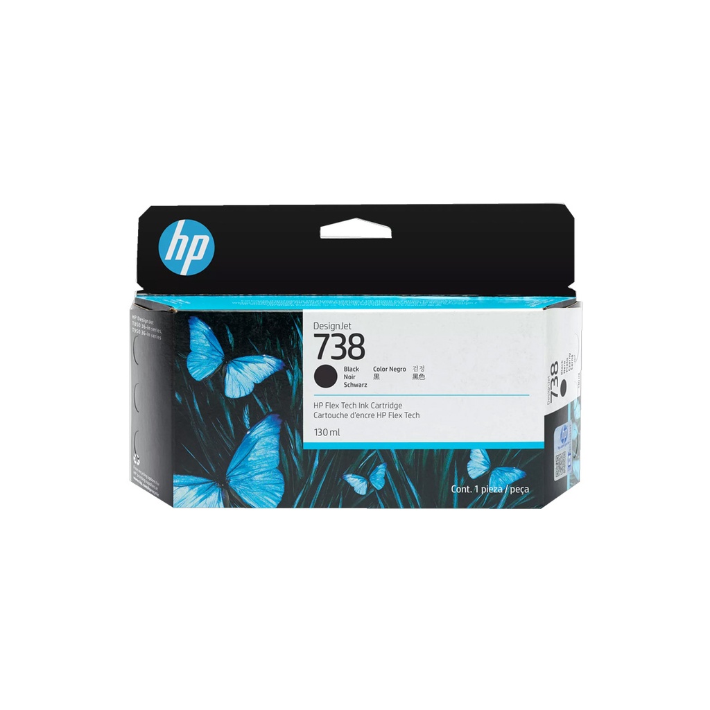 HP 738 Black 130ML Ink Cartridge (498N4A)