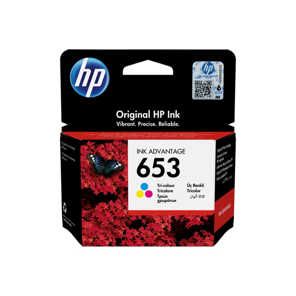 HP 653 Tri-Colour Original Ink Cartridge (3YM74AE)