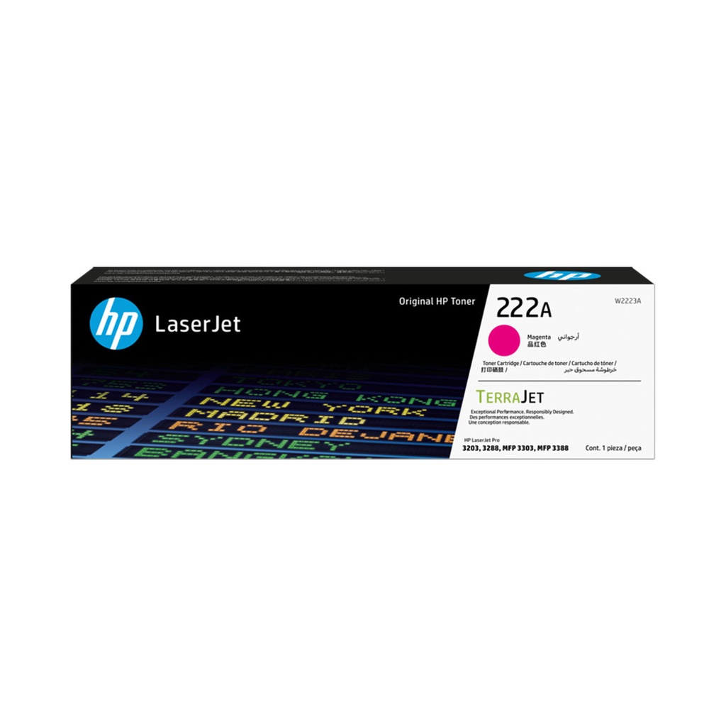 خرطوشة حبر HP 222A الأصلية ذات اللون الأرجواني لطابعات ليزرجيت (W2223A)