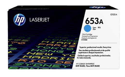 HP 653A Cyan LaserJet Toner Cartridge (CF321A)   