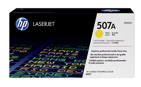 HP 507A Yellow LaserJet Toner Cartridge (CE402A)