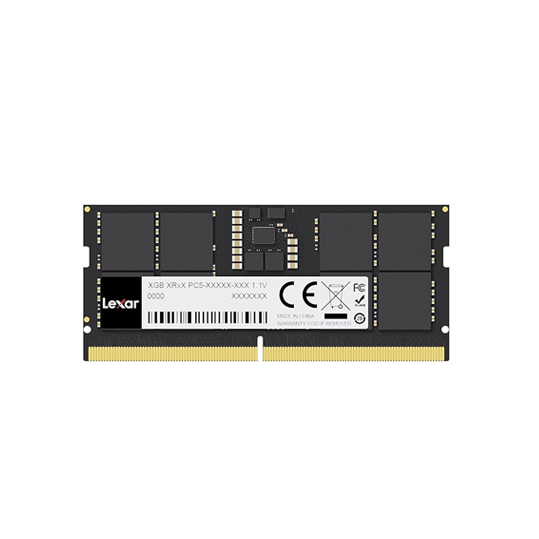 ذاكرة Lexar SODIMM DDR5 سعة 8 جيجابايت بتردد 5600 ميجاهرتز، ذاكرة SODIMM DRAM سعة 262 دبوسًا، SO-DIMM DDR5 لأجهزة الكمبيوتر المحمولة/المحمولة/الصغيرة (LD5S08G56C46ST–BGS)