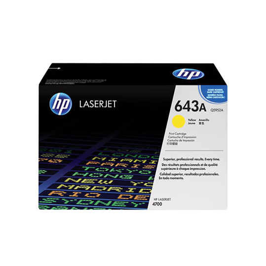 خرطوشة حبر ليزرجيت أصلية صفراء HP 643A (Q5952A)