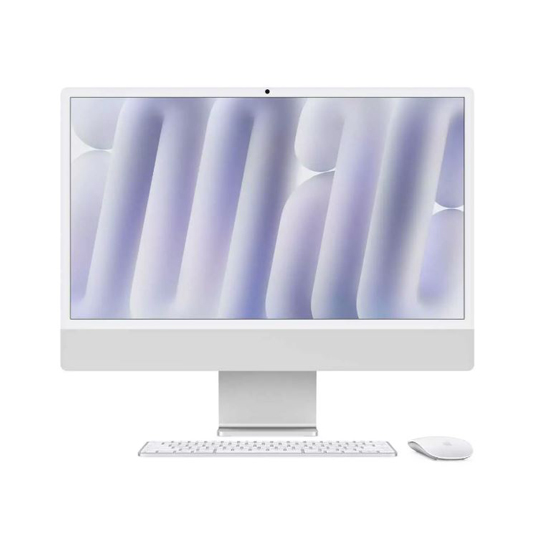 Apple iMac – M4 مع وحدة معالجة مركزية 10 أنوية / ذاكرة وصول عشوائي (RAM) سعة 24 جيجابايت / قرص SSD سعة 512 جيجابايت (MCR24AB)