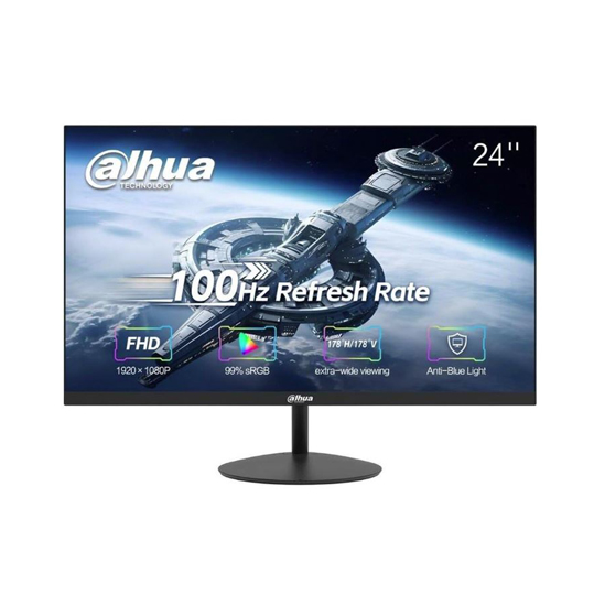 شاشة داهوا مقاس 23.8 بوصة بدقة FHD، مزودة بمنفذ HDMI ومنفذ VGA (DHI–LM24–A200Y)