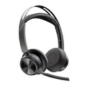 سماعة رأس Poly Voyager Focus 2 معتمدة من Microsoft Teams بمنفذ USB-C-C + محول USB-C/A + قاعدة شحن (9T9J6AA)