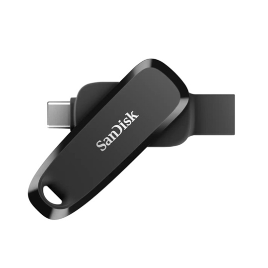 محرك أقراص SanDisk للهواتف التي تعمل بنظام Android - سعة 128 جيجابايت (أسود) (SDDDC6–128G–G46)