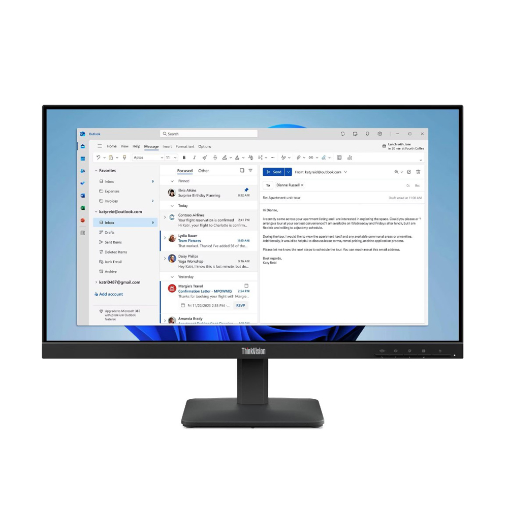 Lenovo ThinkVision S24-4e Monitor/23.8"FHD/ 16:9 VA/ Raven Black (64B5KAT1SD)