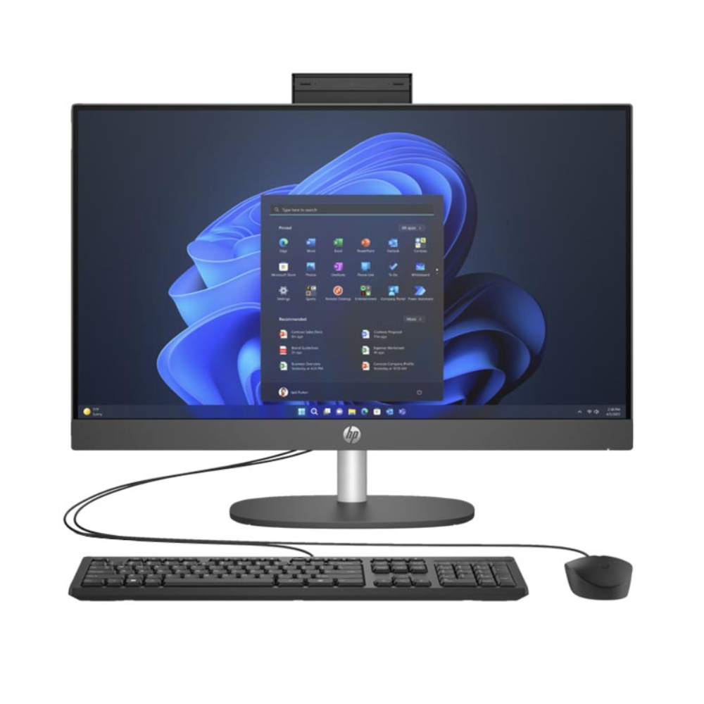 جهاز كمبيوتر مكتبي متكامل اتش بي برو وان 245 G10 / معالج AMD Ryzen 7-7730U / ذاكرة 8 جيجابايت / قرص SSD بسعة 512 جيجابايت / نظام التشغيل دوس (9H6V2ET)