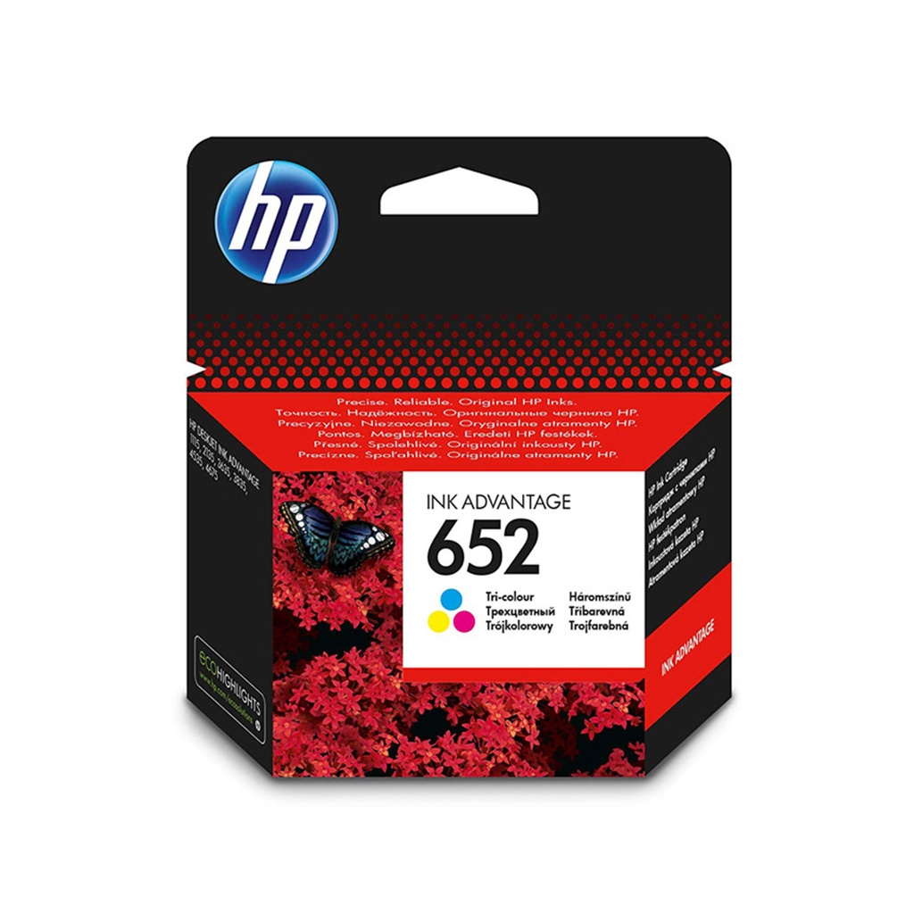 HP 652 Tri-Colour (Cyan,Magenta,Yellow) Inkjet Cartridge (F6V24AE)