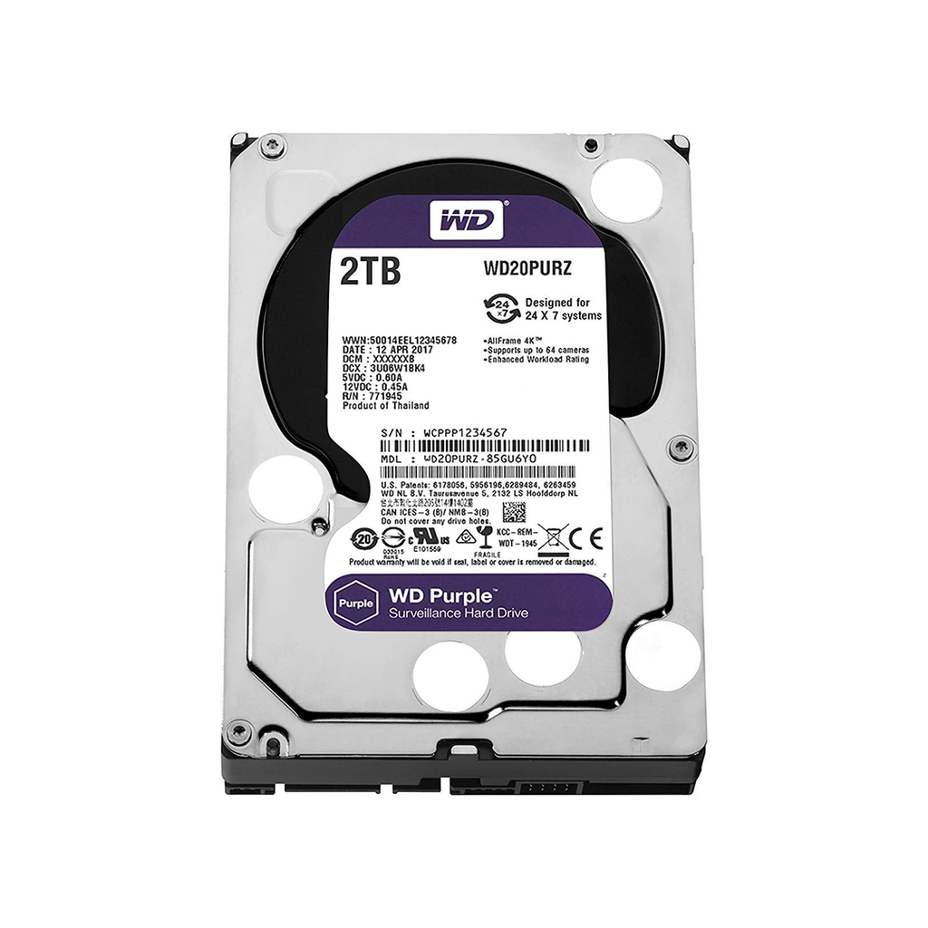 Western Digital 2 TB Surveillance Hard Disk Drive (WD23PURZ-85AKKY0)