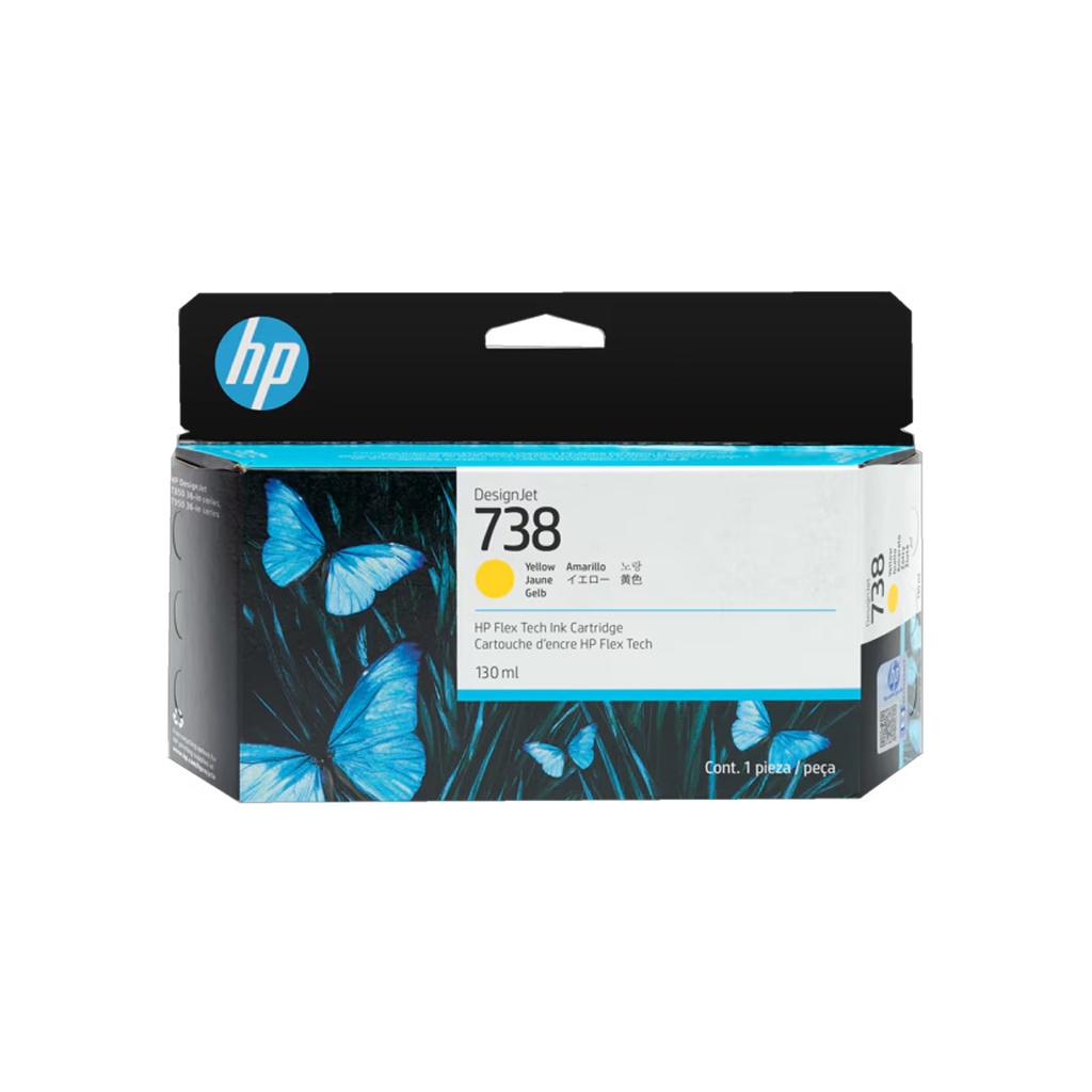 HP 738 Yellow 130ML Ink Cartridge (498N7A)