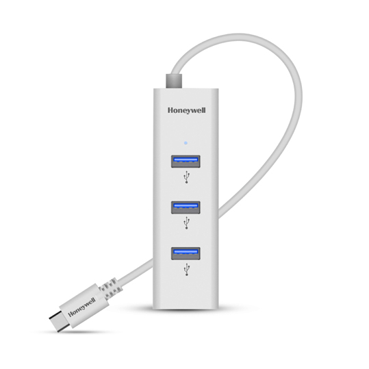 موزع Honeywell Momentum Type-C إلى 4 منافذ USB 3.0 (HC000012/LAP/NPH/4U/WHT)